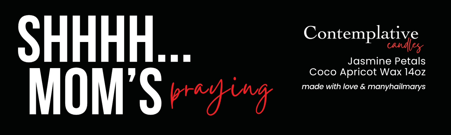 Shhhhhh Moms Praying Large Black Tin