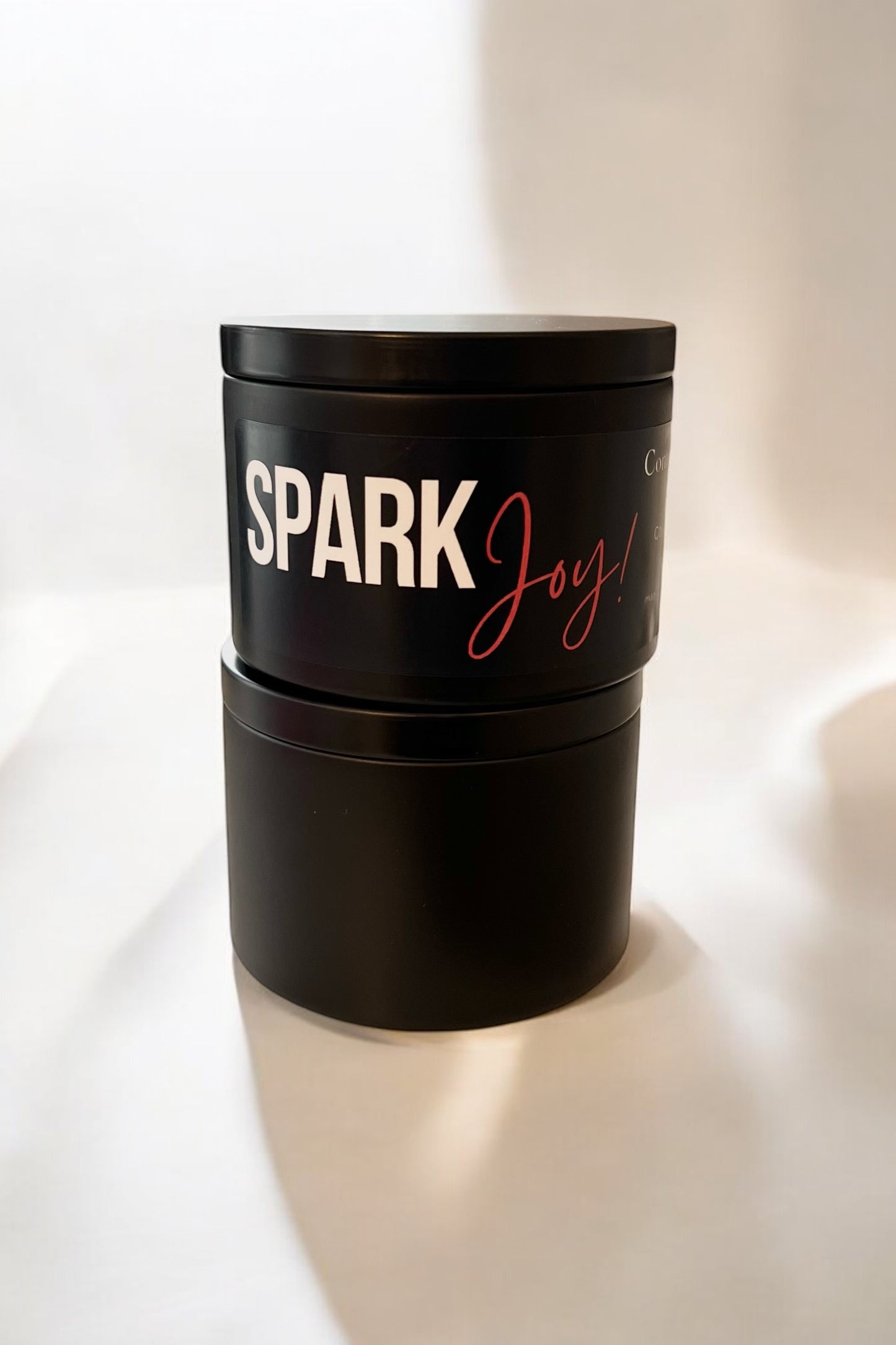 Spark Joy! Black Tin