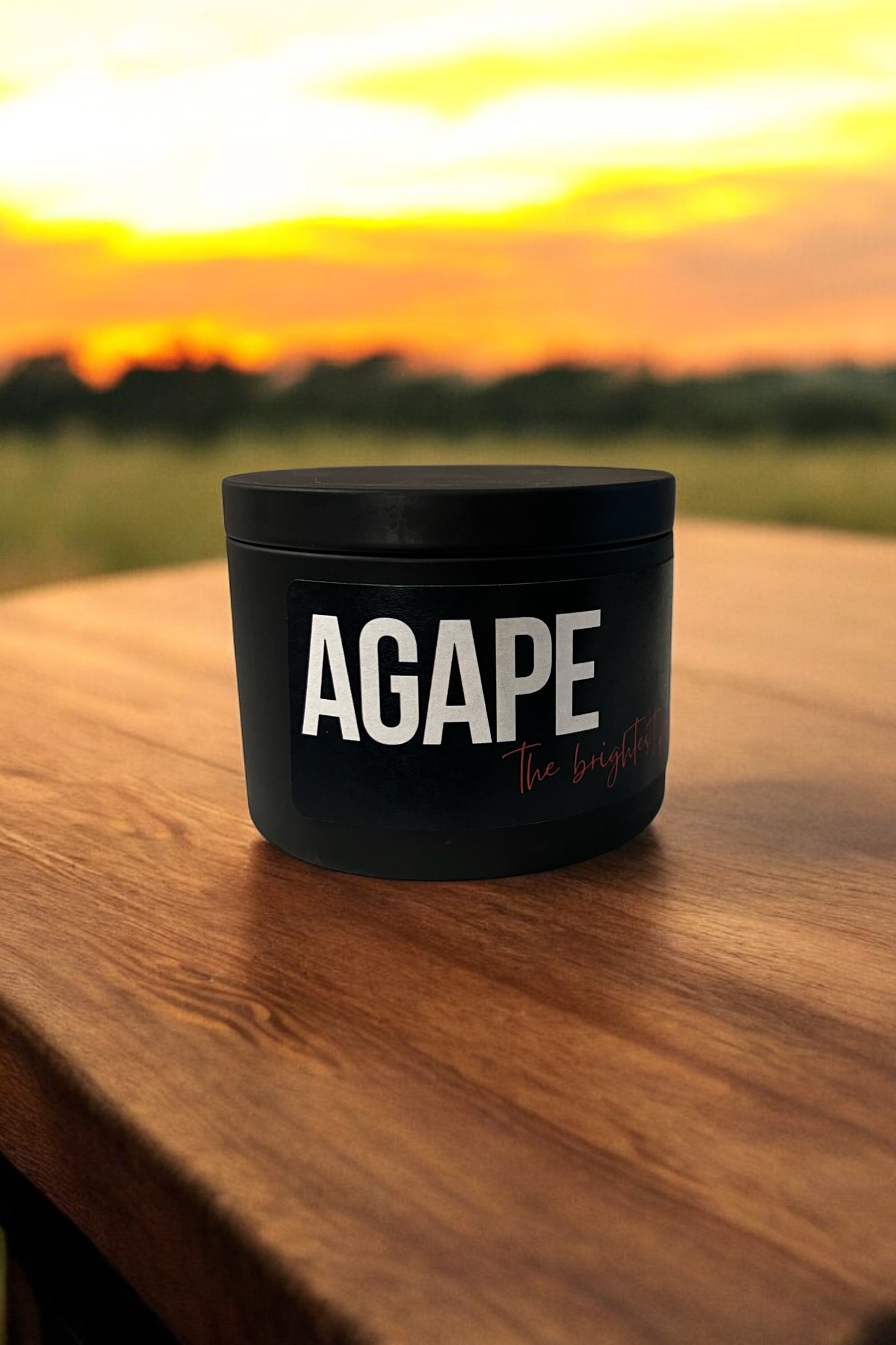 Agape Black Tin