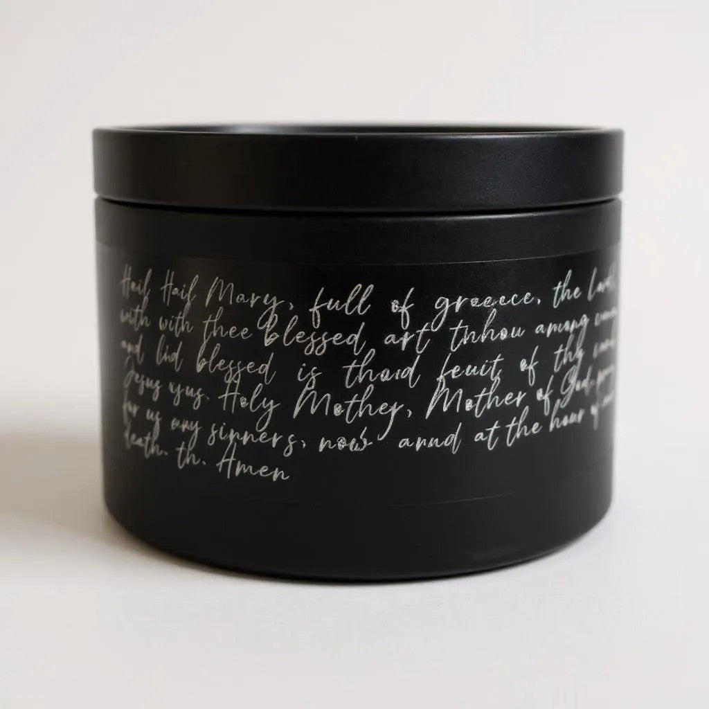 Hail Mary Large Black Tin