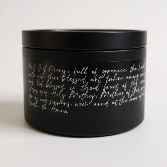 Hail Mary Large Black Tin