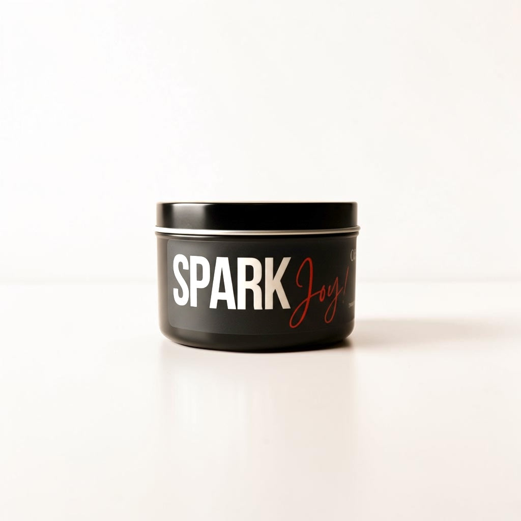 Spark Joy! Black Tin