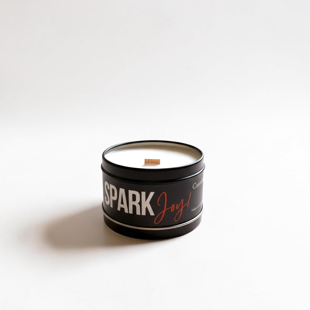 Spark Joy! Black Tin