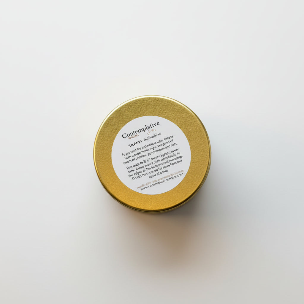 Gods Perfect Love Candle Large Gold Tin